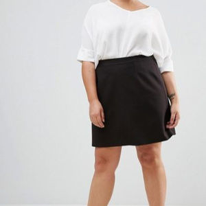 ASOS DESIGN Curve tailored a-line mini skirt